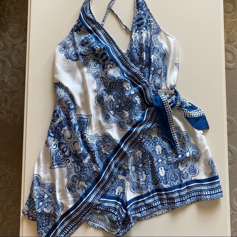 H&M Santorini Print Romper